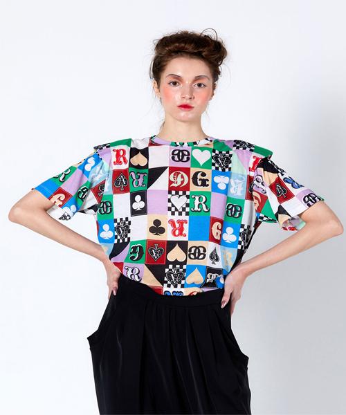 GREEDILOUS Padded Shoulder T-Shirt