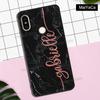 Custom Name Initials Rose Gold marble For Xiaomi Redmi Note 11 10 9 8 Pro 10S 9A 9T Mi 11 Lite 11T POCO X3 Pro GT M3 M4 F3 Case
