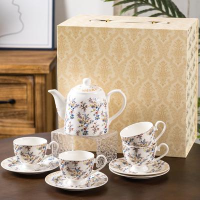 Chá da Tarde, Design de Xícara e Bule, Conjunto de Xícara e Pires, Caixa de Presente para Xícara de Café, Presente de Casamento, Alto Valor para os Recém-Casados