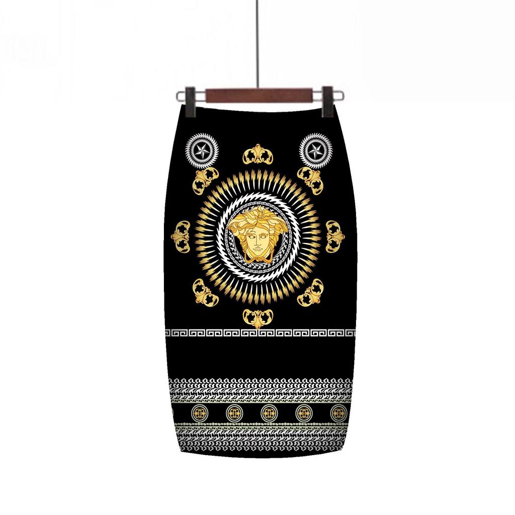 Digital Print Mid-Length Women's Skirt - Chic and Trendy