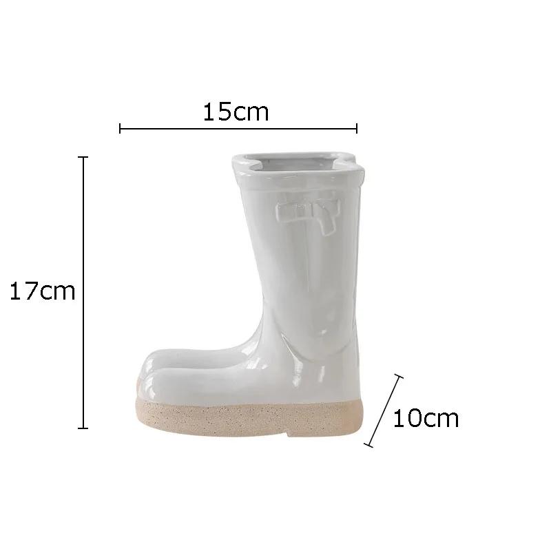 Boots Shaped Ceramic Vase Potted Flower Pots Desk Decoration Flower Arrangement Room Aesthetics Modern Home Decor Floral Vases