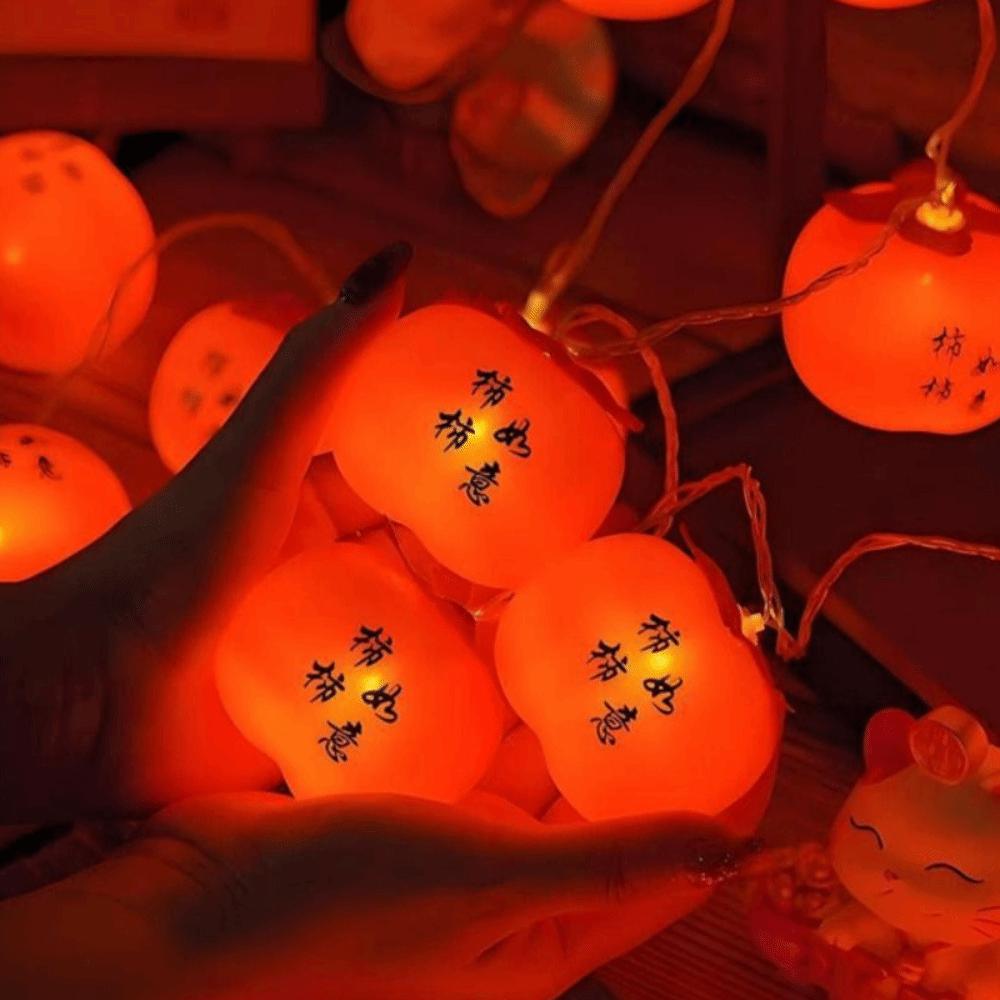 Waterproof LED Ruyi Lights Energy Saving LED 20 Red Lanterns USB Powered Durable Persimmon Light New Year Decoration