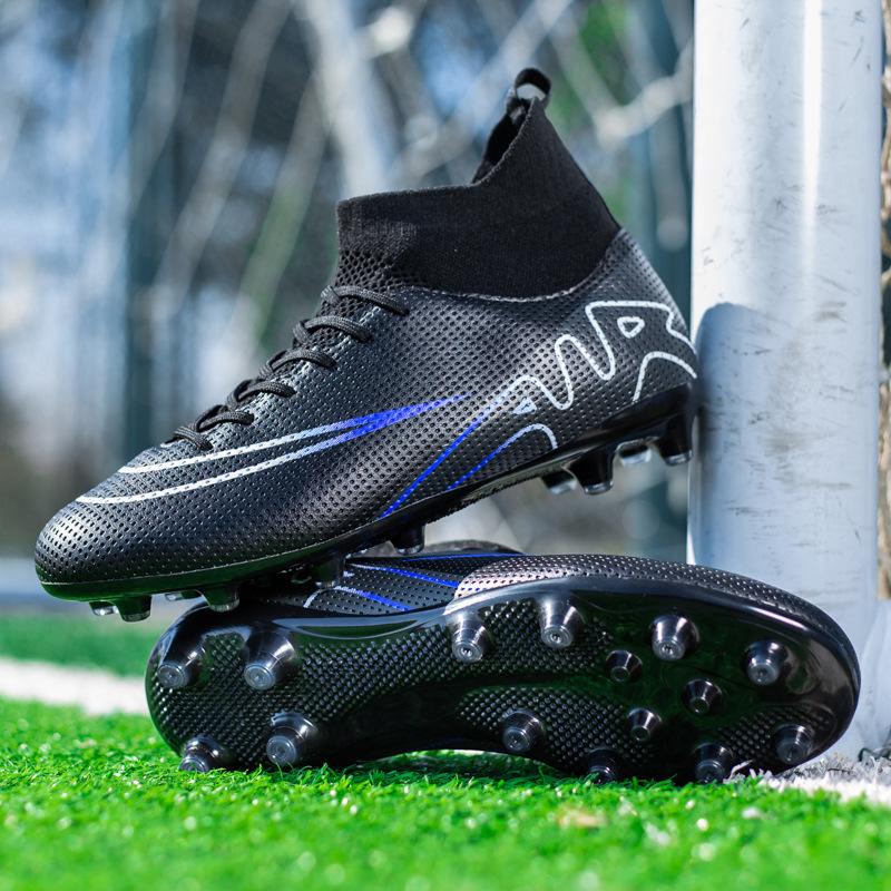 New student adult non-slip and breathable wear-resistant high-top football shoes professional game training light and breathable comfortable stickers