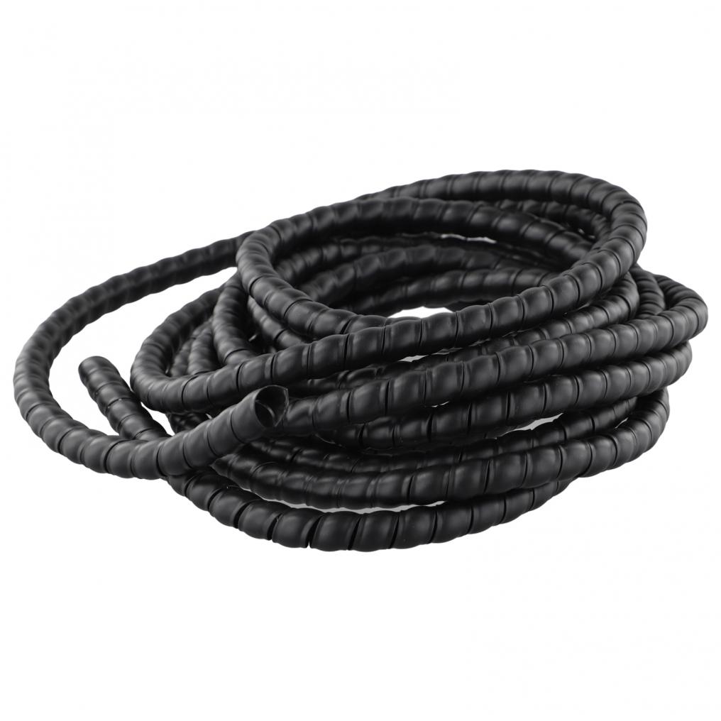 High Density Polyethylene Spiral Wrap for Pressure Washer Hose Black 5m