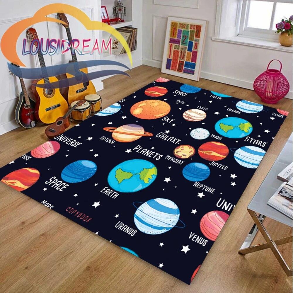 3D Pattern space universe  vector and many planets in galaxy-Popular Cushion In Europe  America Fashionable Carpet