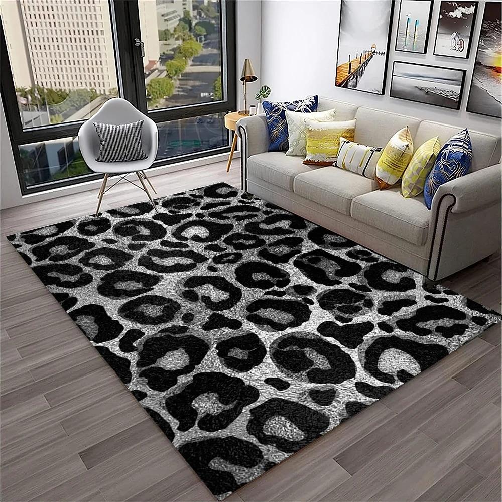 Wild Leopard Stripe Print Series Carpet Rug for Home Living Room Bedroom Sofa Doormat Decor,kid Play Area Rug Non-slip Floor Mat