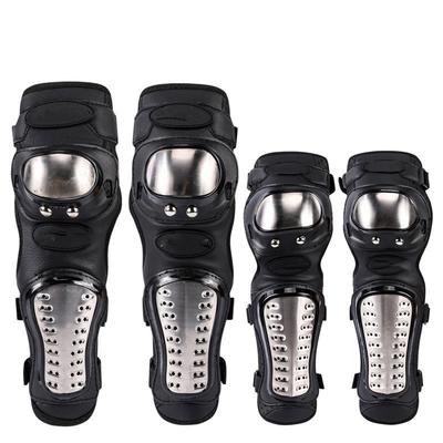 Lot de 4 genouillères de moto en acier inoxydable, coudières de moto, genouillères, équipement de protection pour course de motocross, kit de protection