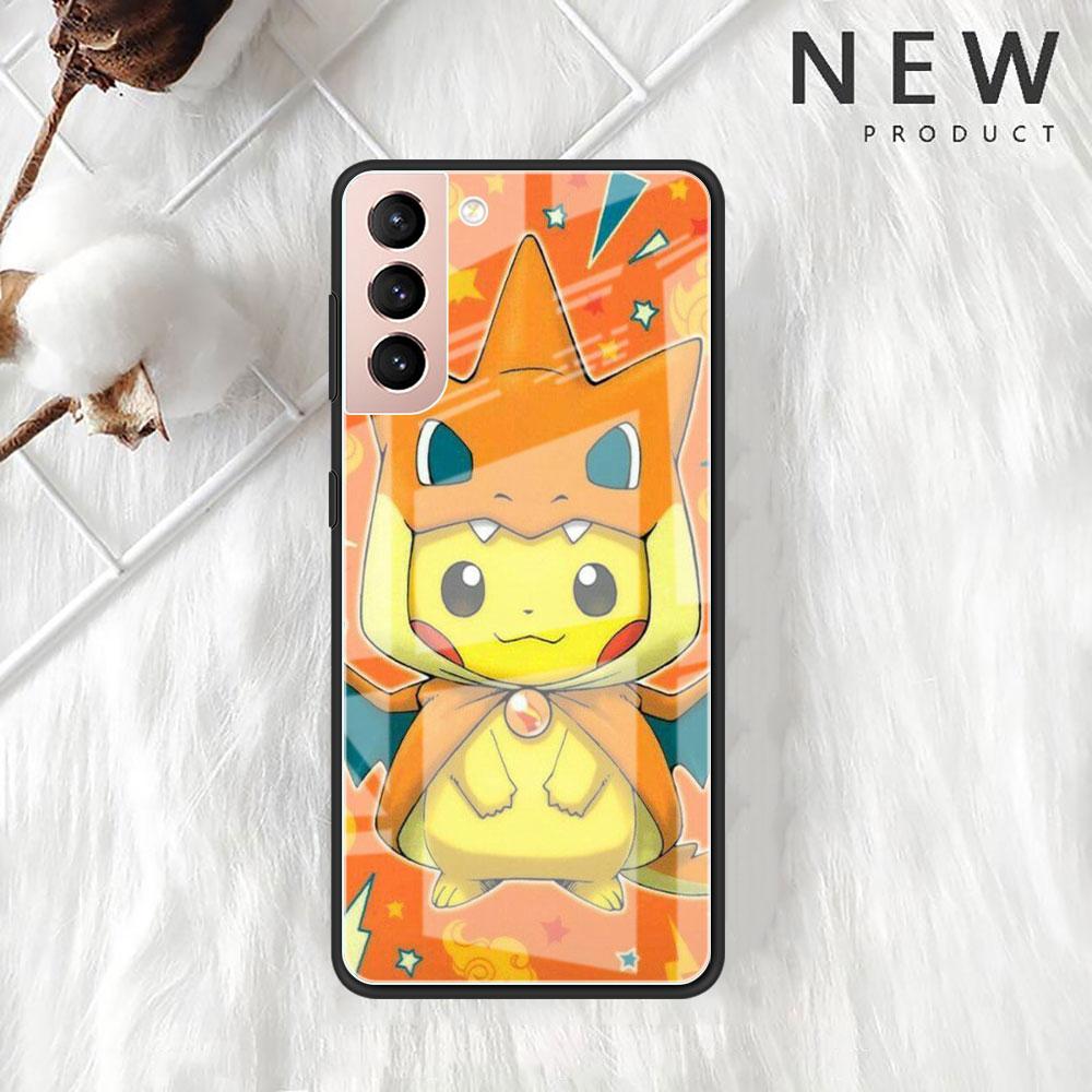 

Стеклянный чехол с изображением покемона для Samsung Galaxy S22 S20 FE S21 Plus, чехол для телефона S10 5G S9 Note 20 Ultra 10 Lite Shell Samsung S21 5G