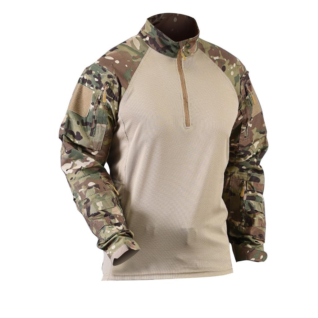 Men's Summer Long Sleeved American Camouflage Outdoor Training Suit