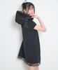 Iligo Lace Hoodie Dress Black