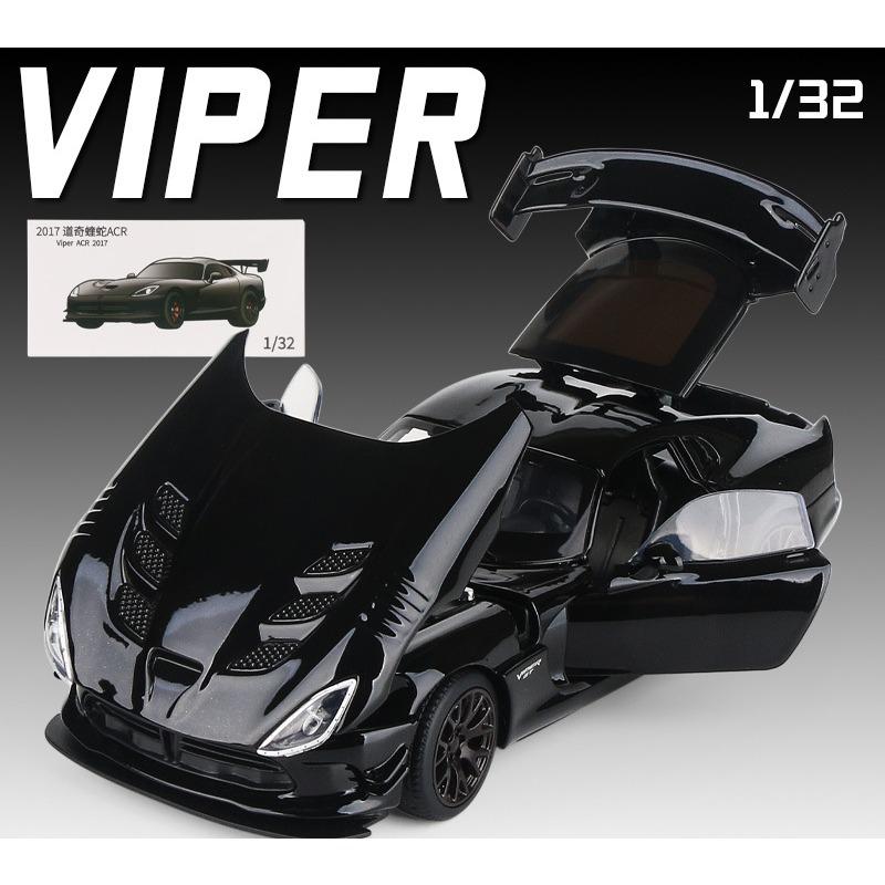 1/32 Dodge Viper ACR SRT Alloy Sports Car Model Diecasts Metal Toy Vehicles Car Model Simulation Sound Light Childrens Toy Gift