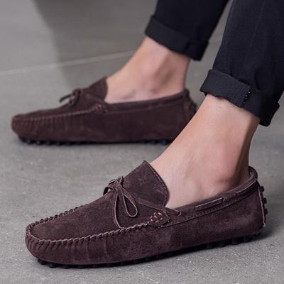 Fashion Suede Shoes Men Size  Luxury Men Loafers Soft Moccasins Man High Quality Shoes Casual Genuine Driving Flats Penny Spring