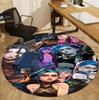 Jinx Pattern Round Rug, Indoor/Outdoor Mat, for Picnic, Gameroom, Bedroom, Office, Living Room, Home Decor Carpet, Birthday Gift