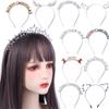 Headband Metal Letter Hair Hoop Party Ornament Zinc Zinc Alloy Crystal Headwear Christmas Antlers Hairband