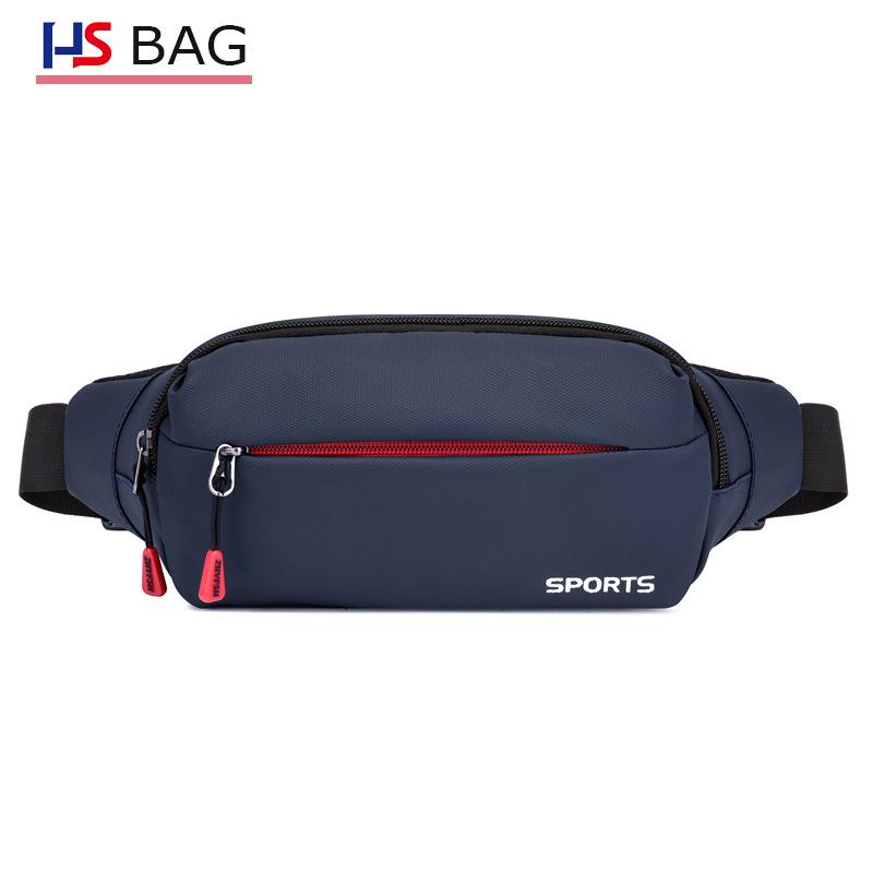 

Korean Style Water-Resistant Waist Bag - Large Capacity Travel Phone & Cashier Storage синій