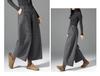 Women's High-Waisted Woolen Wide-Leg Plaid Pants with Velvet Lining for Autumn/Winter – Petite Casual Style.