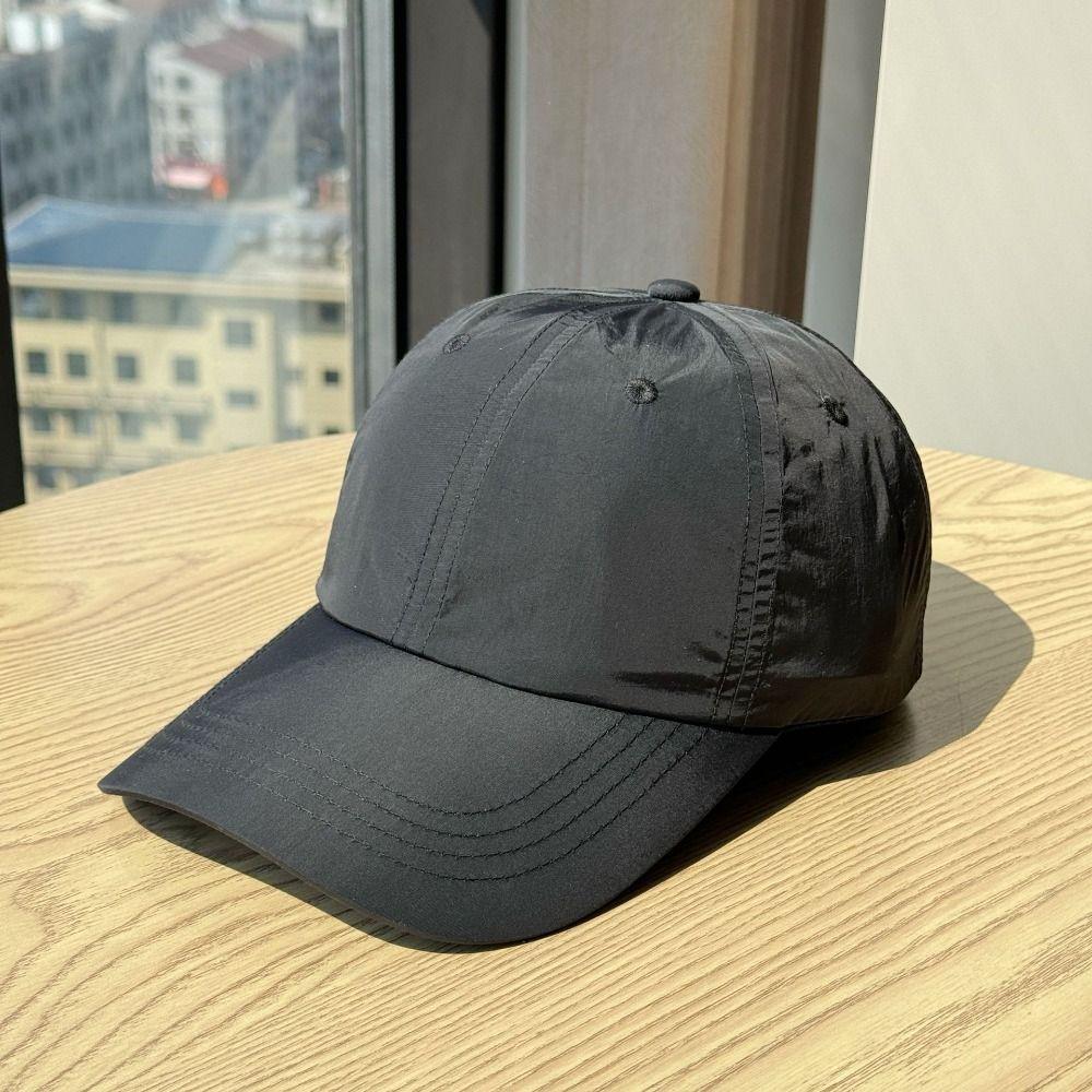 Korean Style Quick-Drying Baseball Cap Solid Color Peaked Cap Casual Solid Color Sun Hat  Men