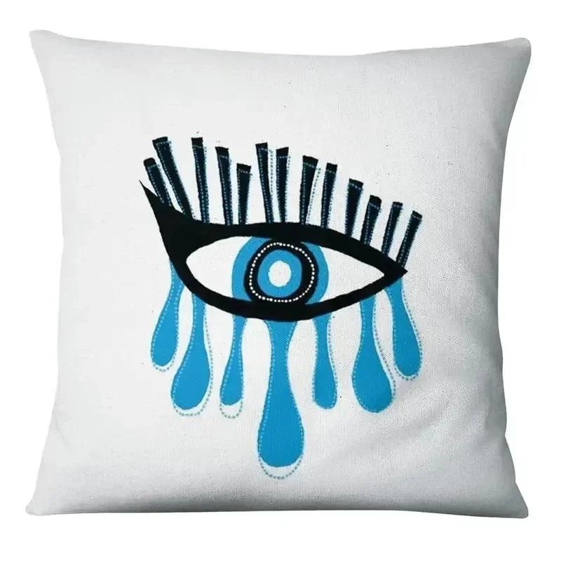 Evil Eye Square Throw Pillow Cover Seat Symbol Art Print Cushion Cover Pillow Cover Decoration Home
