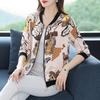 Summer Plus Size Chiffon Sunscreen Jacket Women's Printed Lightweight Cardigan