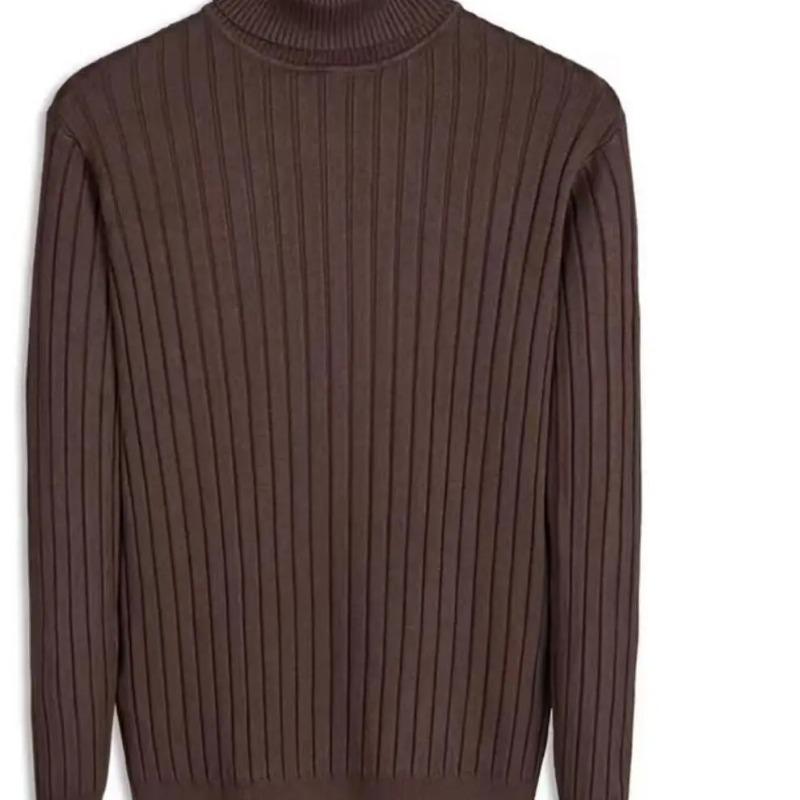 Autumn and Winter High Collar Solid Color Slim Bottoming Shirt Lazy Style Casual Versatile Sweater Men's Pullover Top