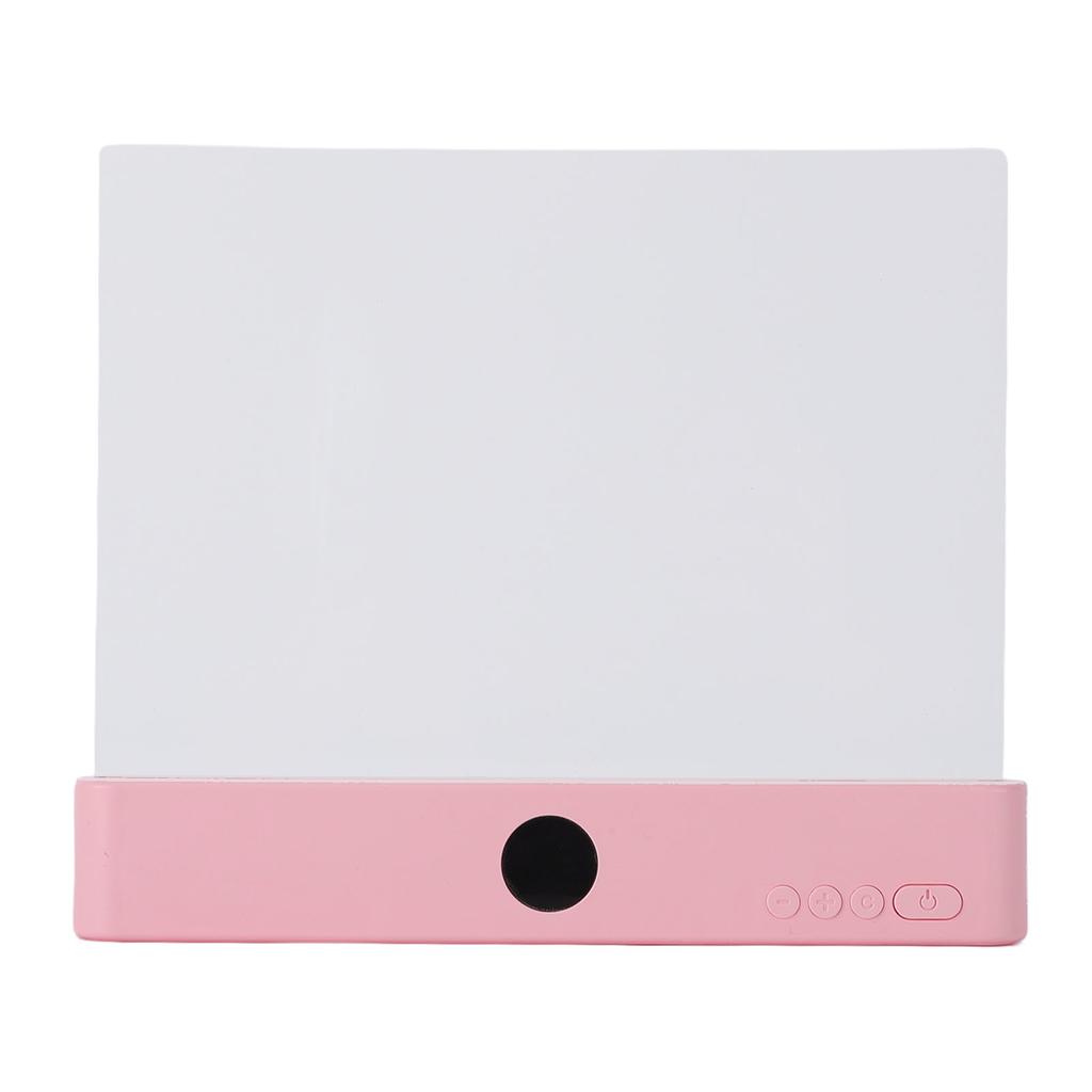 Flat Book Light Clear Rechargeable with 3 Colors Timer Dimmable Night Reading Doodleable Panel Plate Lamp Full Page Pink