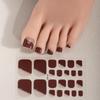 22Tips Pink Flowers Toenail Polish Sticker Floral Baking Free Toe Nail Strips Full Cover DIY Foot Decoration Stickers