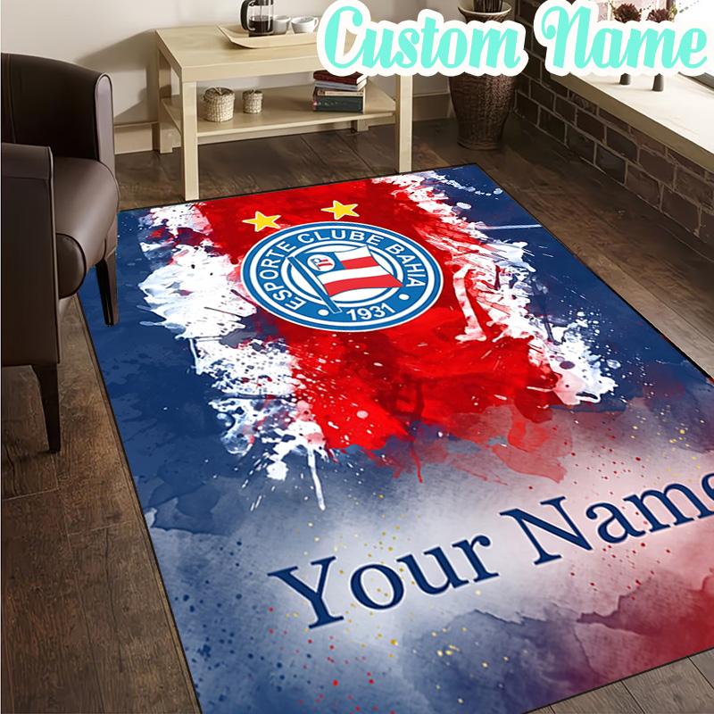 Custom Name Esporte Clube Crest Rug, Office Rug, Chair Rug, Carpet for Living Rooms, Doormat Game Rug Home Decor Christmas Gifts