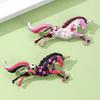 Vintage Horse Brooch Retro Fantasy Design Alloy Construction Vibrant Color Fashion Accessory Gift For Enthusiasts