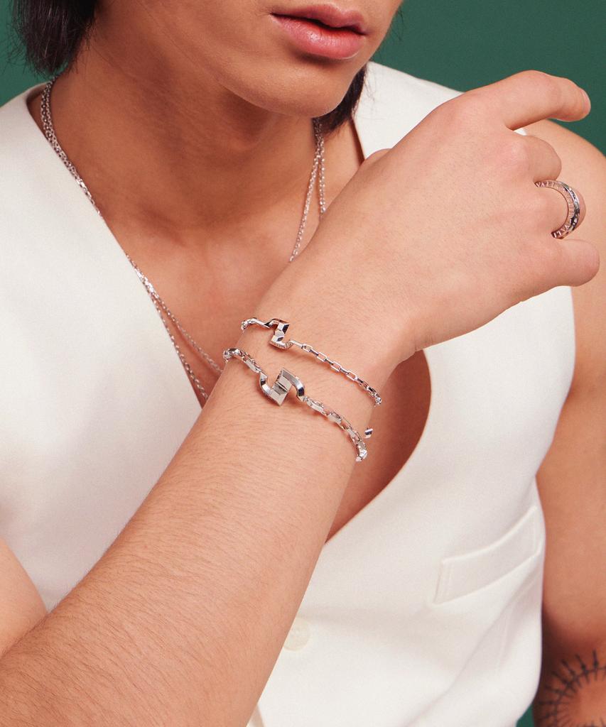 Valik [925 Silver] No.05 Signature Two-Way Toggle Bar Chain Bracelet [S]