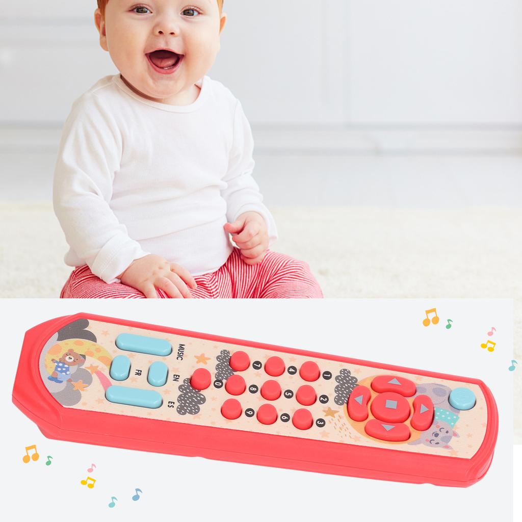 TV Remote Control Toy Baby Simulated Remote Control Toy with Sound and Light for Early Education Learning