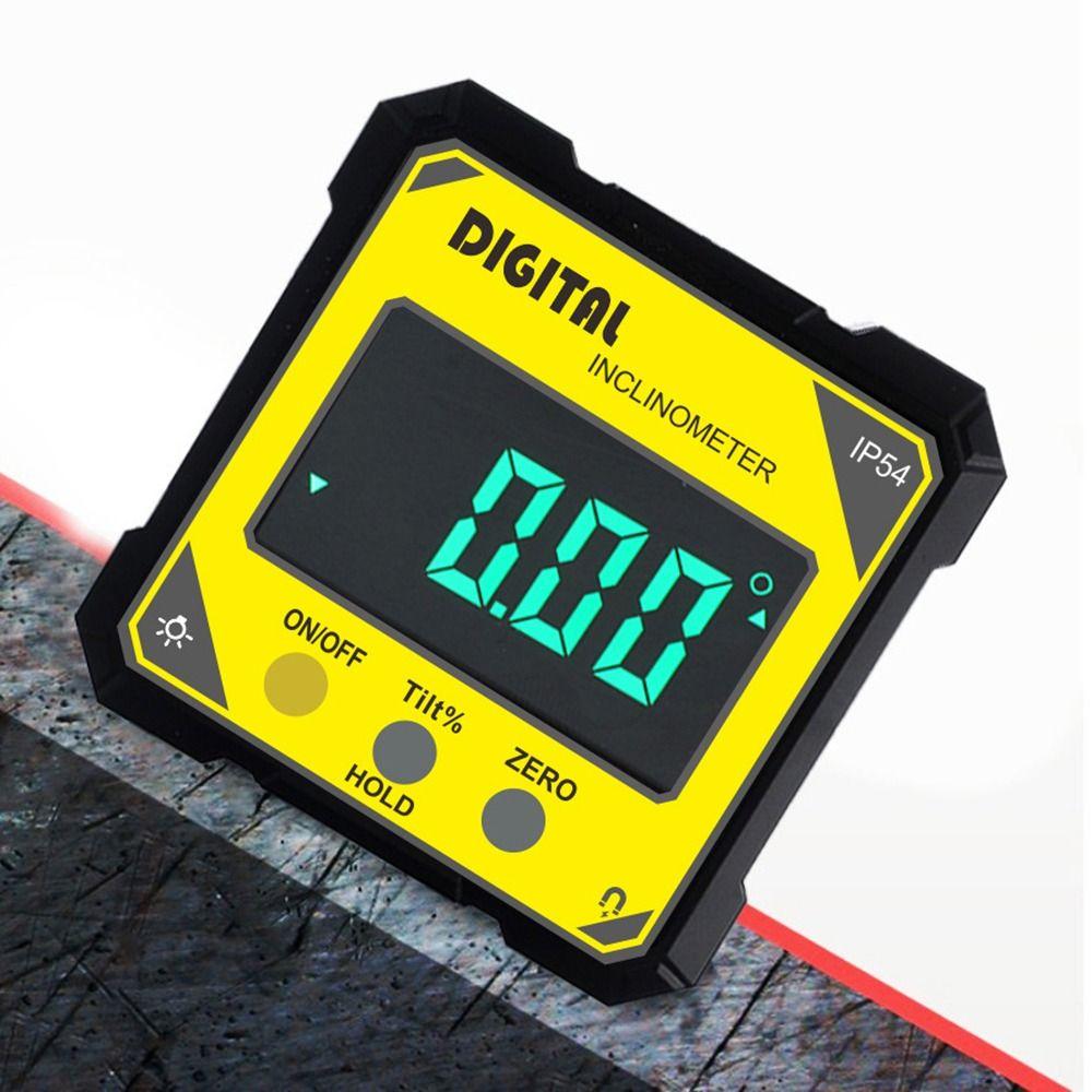 1Pcs Multifunctional Digital Inclinometer LCD Display Angle Level Ruler for Automobile Test