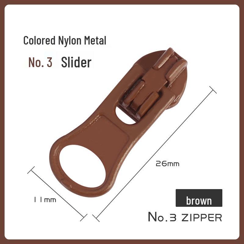 Nylon- und Metall-Reißverschlussanhänger für Jacken und Taschen (Nein. 3 & Nein. 5)