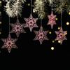 Crystal Snowflake Acrylic Snowflake Pendant Transparent Xmas Tree Ornaments  New Year Celebration