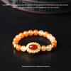 Chinese Style Natural Stone Ring: Versatile Elastic Index Finger Jewelry with Light Luxury Design