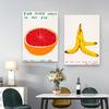 Pomegranate Banana Lemon Fruits Art Illustration Canvas Painting Nordic Wall Poster and Print for Kitchen Dining Room Home Deco