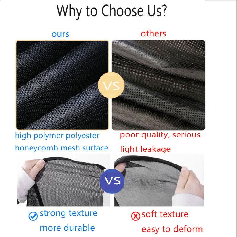 Magnetic Car Side Window Sunshade Nylon Mesh and Carbon Yarn Fabric for SUVs and trucks