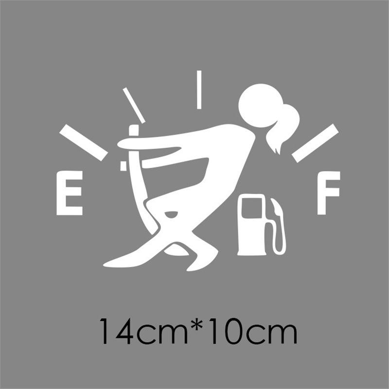 Funny Car Stickers Men Pull Fuel Tank Pointer Reflective Car Stickers Window Warning Sign Decal Car Styling Car Accessories