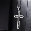 Saint St. Benedict Jesus Cross Pendant Necklace Men and Women Religious Christian Catholic Amulet Stainless Steel Jewelry