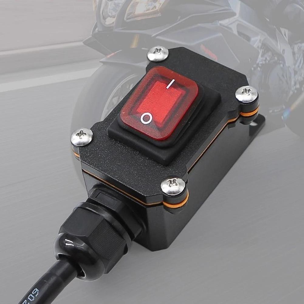 12V/24V Heavy Duty Battery Disconnect Switch Motorcycle Kill Switch 30/50/100cm Waterproof Power Cut off Switch for Vehicles