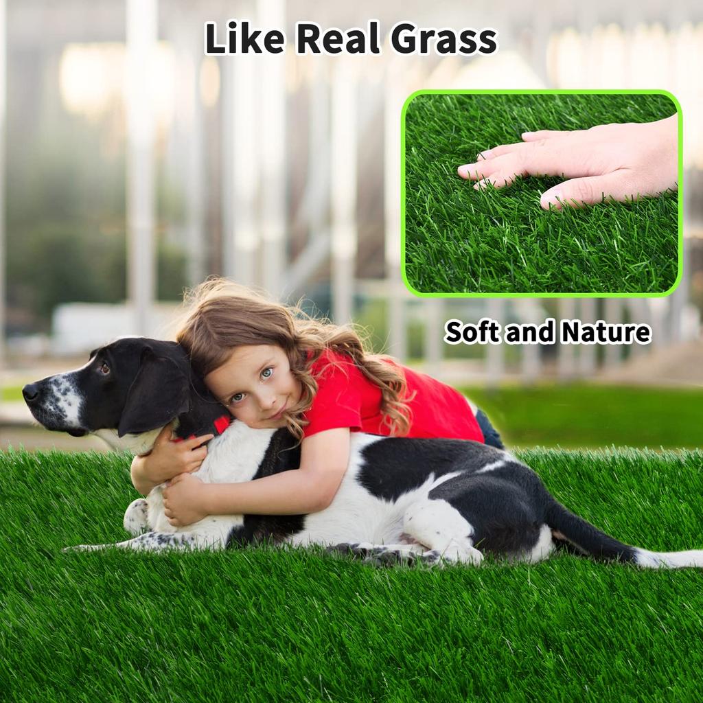PICK FOR LIFE Dog Grass Pad X Inch Strong Absorbent Soft Real Grass Pet Potty Training Easy To Clean Artificial Grass for Dogs Indoor and Outdoor 39.4