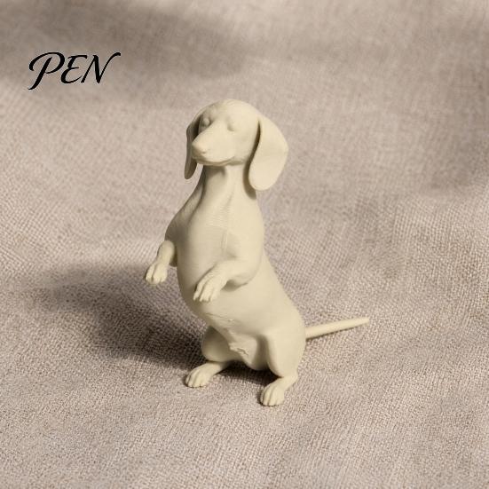 Desktop Dog Statue 3D Printed Dachshund Figurine, Modern Mini Shape Sculpture, DIY Decor Coloring Animal Decoration Ornament, Gift for Lovers Figure