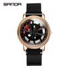 Sanda Meilleure Vente 1088 Montre pour Adolescent: Personnalisé, Cadran Rotatif 3D, Tendance, Quartz Étanche.