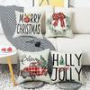 New Christmas Pillow Farm Truck Bow Garland Home Cushion Pillow Cover