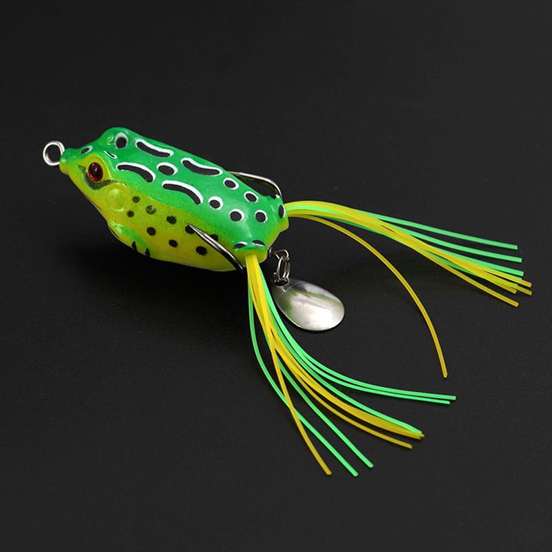 1Pc 10G 3D Eyes Frog Lure Soft Tube Bait Plastic Fishing Lure With Fishing Hooks