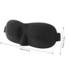 Augenabdeckung Lichtblockierend Atmungsaktiv Verstellbar Weich 3D Schlaf-Augenpolster für Männer Frauen Schwarz