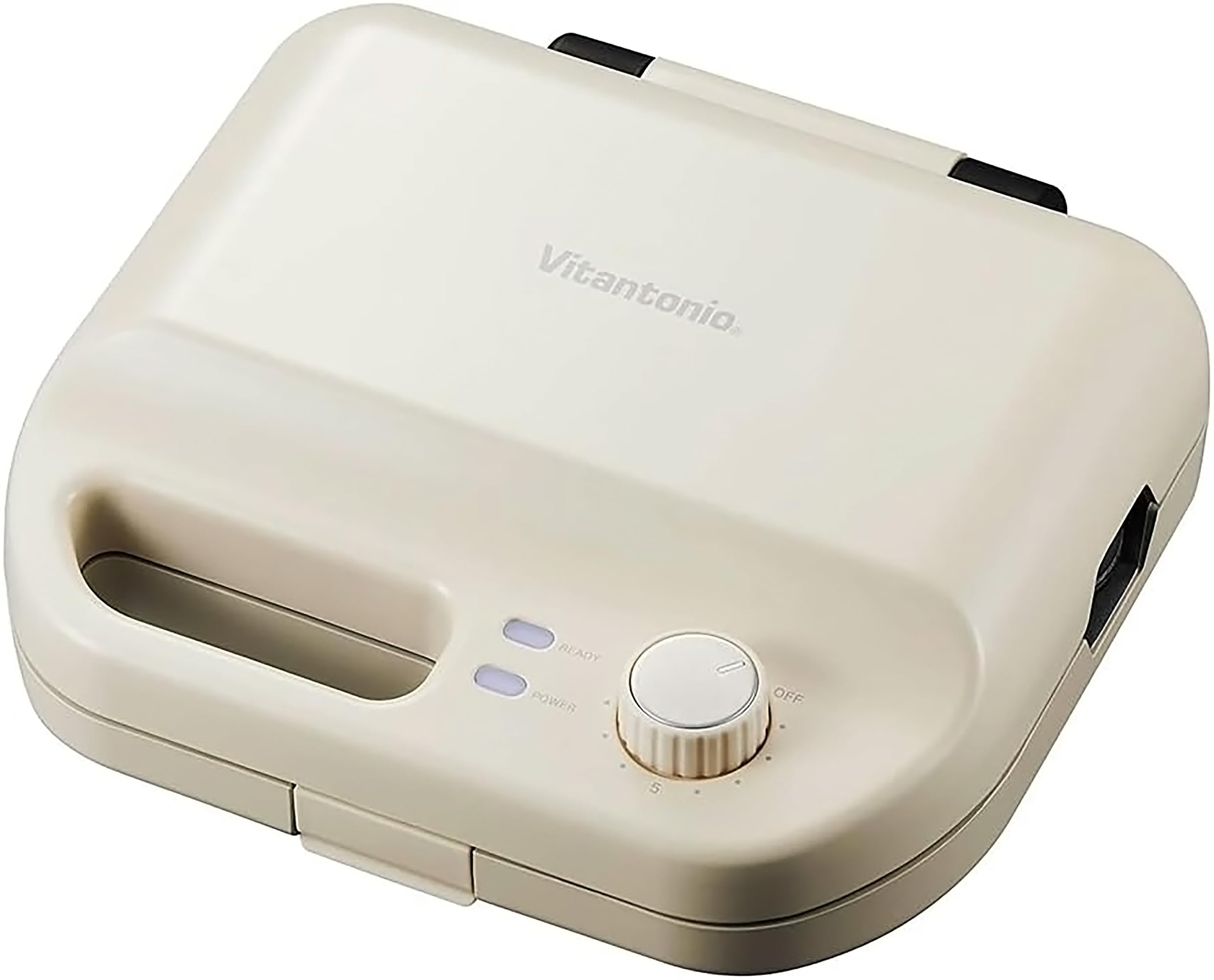 

[Vitantonio Official] Waffle & Hot Sandwich Baker (VWH-50-I) [Includes Two Plates] Electric Waffle Maker, Sandwich Maker (Ivory)