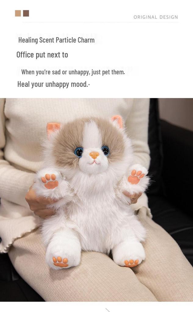 Luxury Scented Siamese Cat Pendant Plush Toy - Realistic Figurine and Cute Gift for Kids
