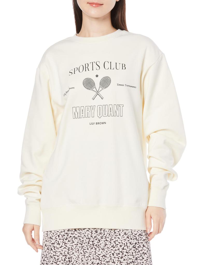 Lily Brown MARY QUANT Loose Sweatshirt LWCT241121 White Women's