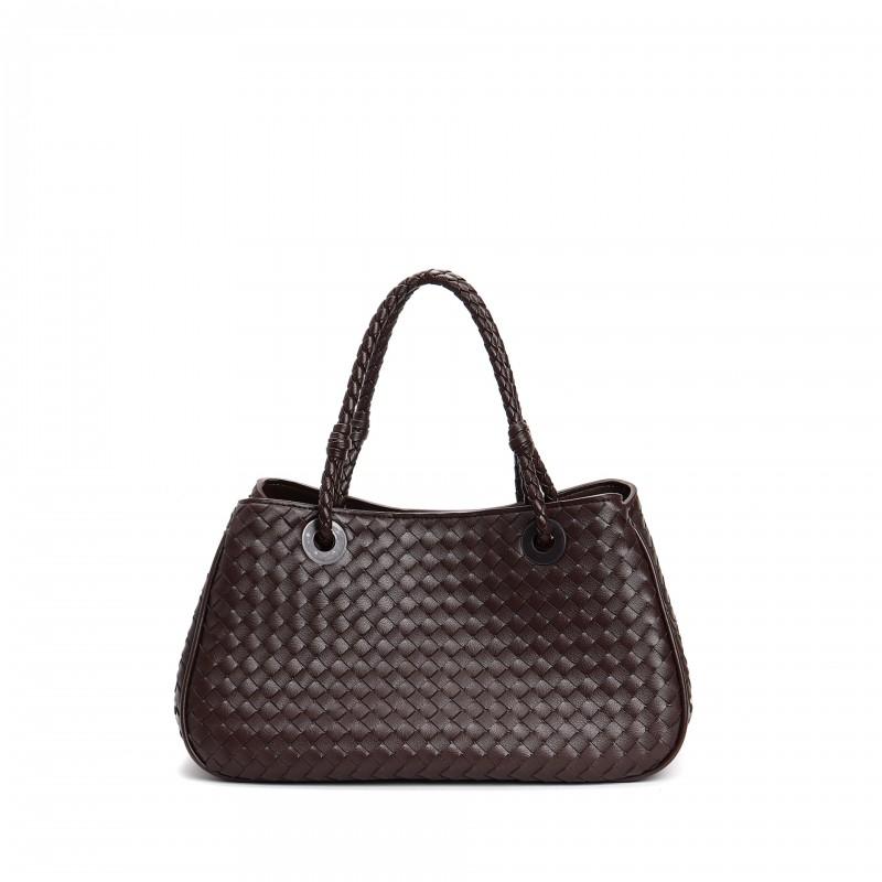 Handwoven Genuine Leather Tote Bag Women