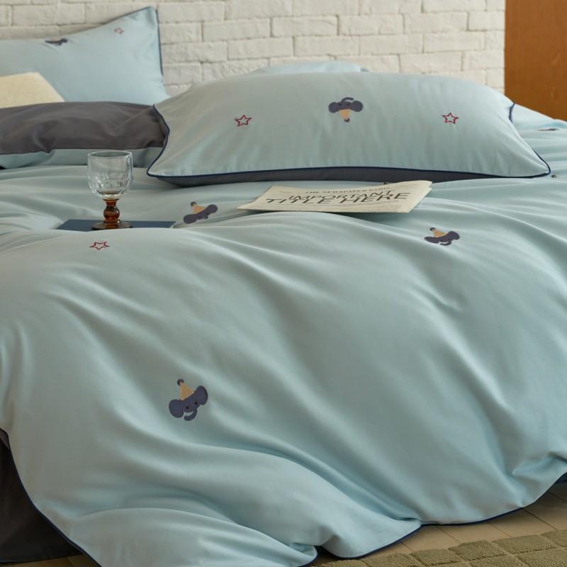 2026 100% Cotton Brushed Kids Embroidered Bedding Set